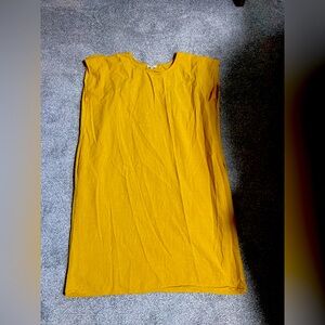 Mustard yellow linen/cotton dress